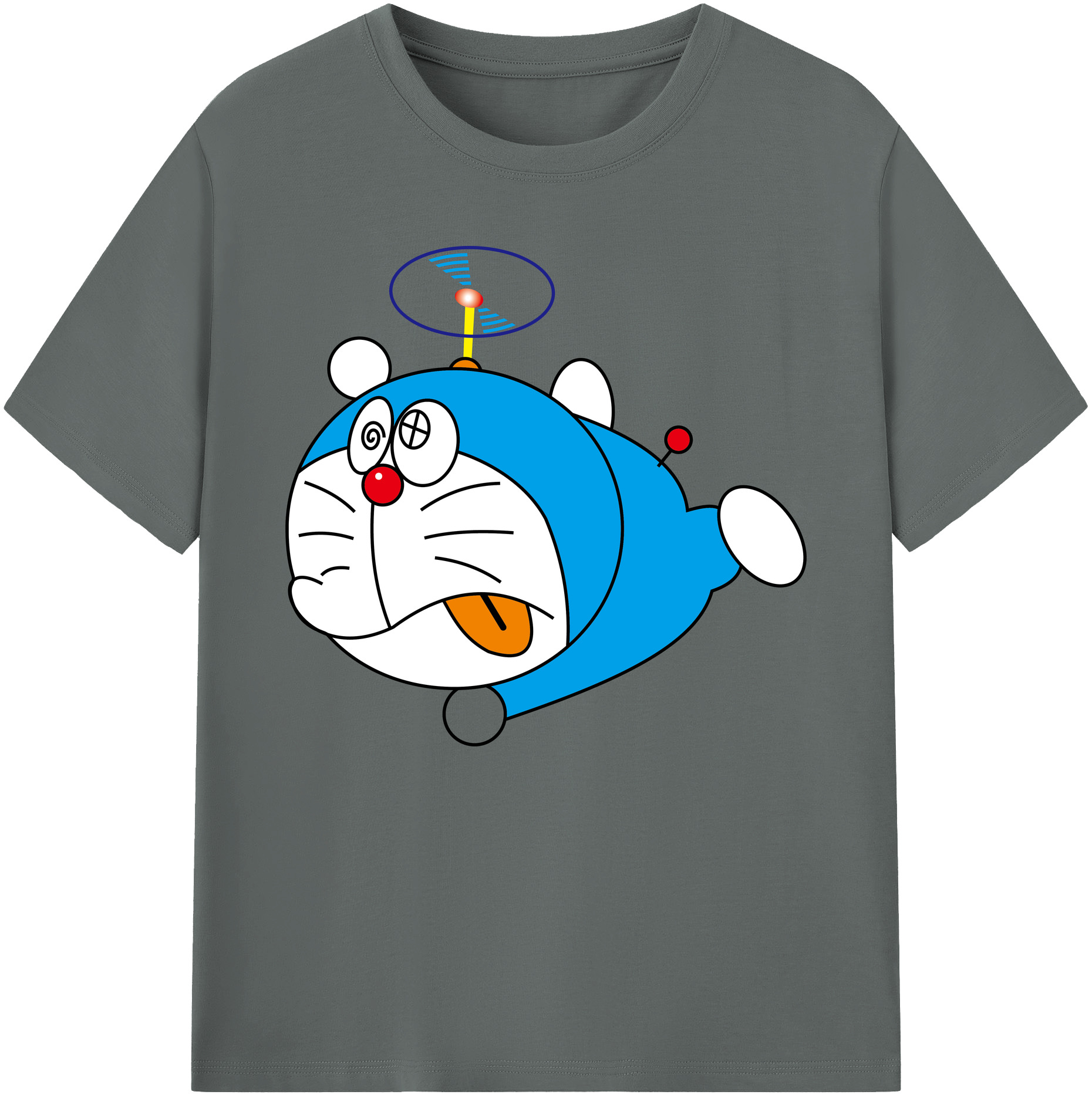 （画像用） ドラえもん Doraemon 綿100％ メンズ半袖Tシャツ｜肌触りやわらか＆通気性